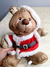 1987 Potpourri Press Santa Mrs. Clause Nylon Christmas Bear Plush 12"