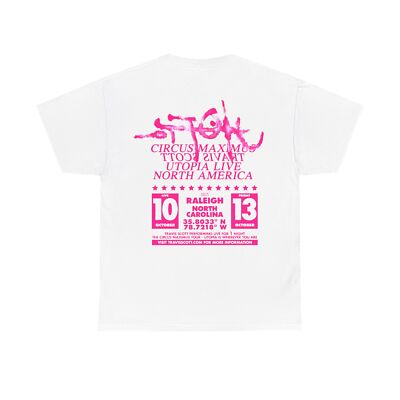 Travis Utopia Circus Maximus Tour Raleigh Exclusive Scott T-shirt | Heavy Cotton