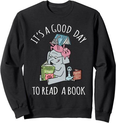 Its A Good Day To Read Book Lover Cute Pig And Elephant Sweatshirt