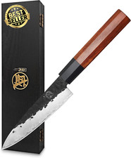 14cm Japanese Hand-Forged Paring Knife, High Carbon Steel, Rosewood Handle & Box
