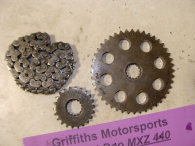 1998 97-99 SKIDOO MXZ 440 drive chain gear sprocket set 22 44T