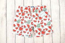ORIGINAL PENGUIN RED WHITE XL 36 38 WATERMELON PRINT SWIM TRUNKS SHORTS NWT