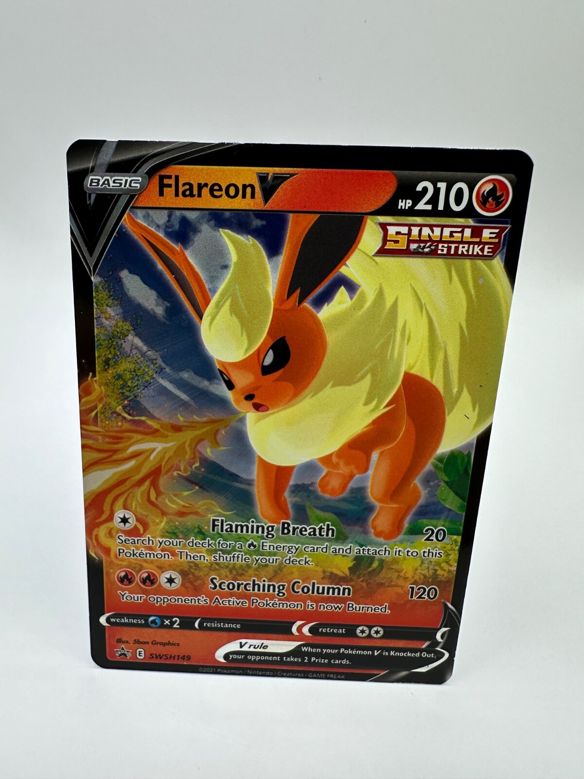 Pokemon TCG Flareon V SWSH149 Black Star Promo Holo Sword & Shield Ultra Rare NM