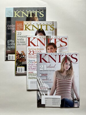 Interweave Knits Magazine, Summer Issues, Lot of 4, 2004, 2006, 2008,  2013