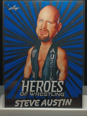 #ad 2023 Leaf Heroes Of Wrestling Blue #B9 Stone Cold Steve Austin $2.99