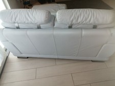 Divano pelle  -Chateau d'Ax - colore carta da zucchero - Due divani e un pouf