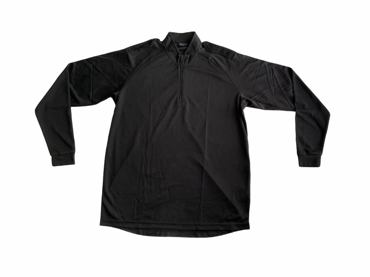 Wicking Shirt Epaulettes Female Black Long Sleeve WKS04AF UK