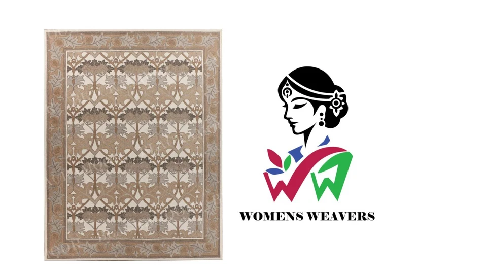 Traditional Handmade Rug Hand-Tufted Woolen Area Carpet Without Tariff & Duty - Image 2 of 4