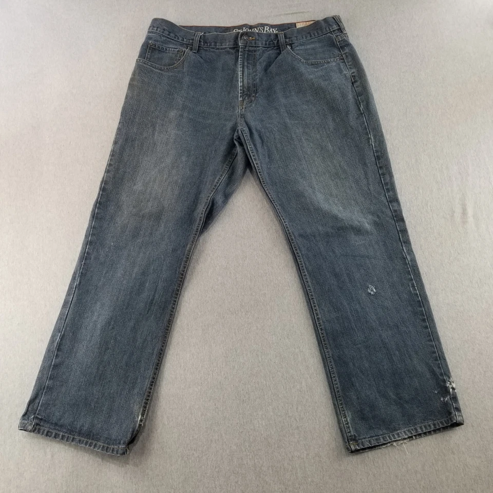 St. Johns Bay Jeans Mens Size 38x30 Straight Fit VTG Blue Dark Wash Durable Nice - Image 2 of 4