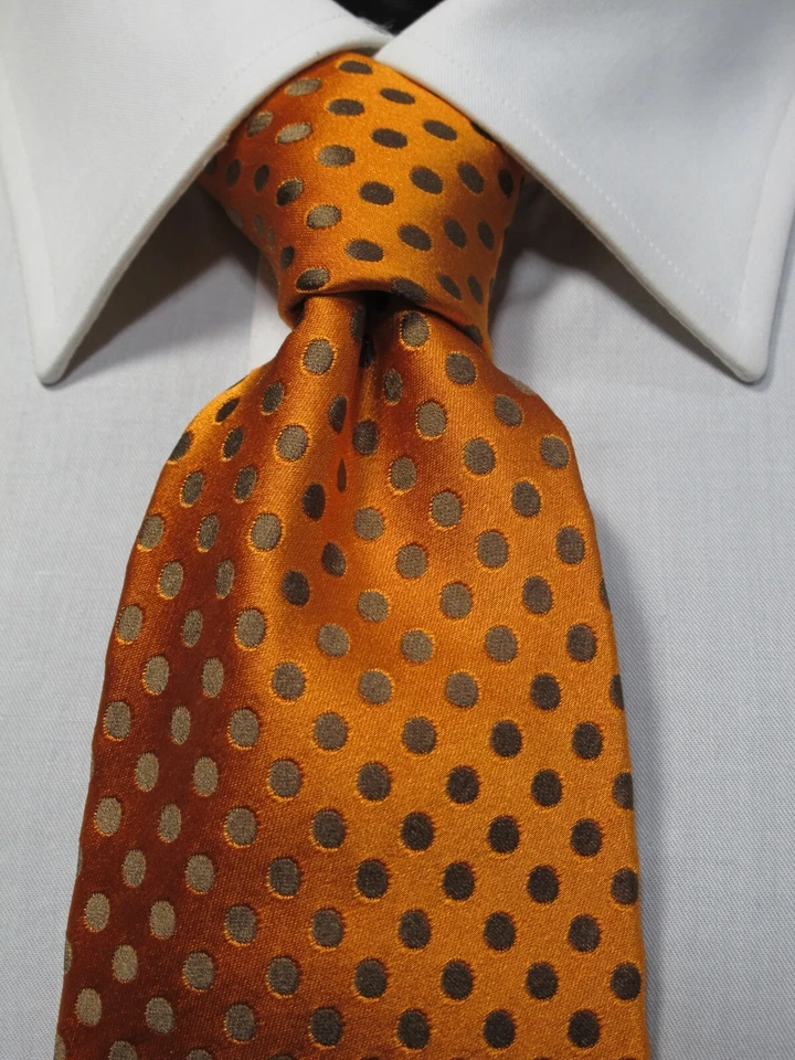 Nordstrom Navy Brown Check Sport Coat 40S Wool Linen Silk Zegna Tie - Image 3 of 4