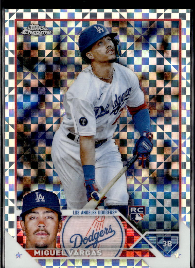 2023 Topps Chrome #161 Miguel Vargas X-Fractor Rookie Los Angeles Dodgers