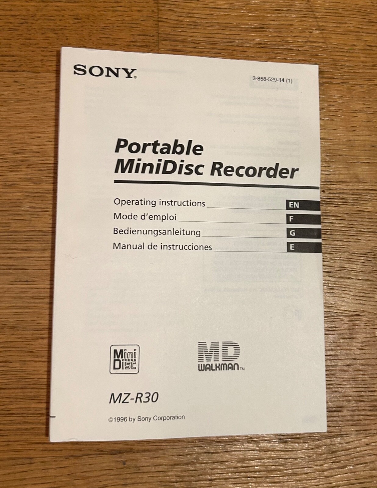Sony Minidisc MZR30 Walkman Mini Disc Spieler MD Player Recorder