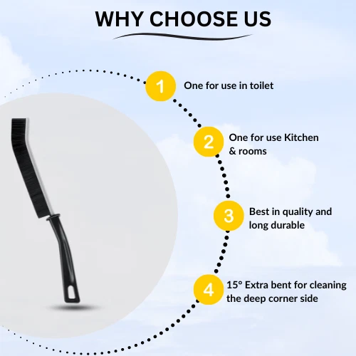 Hard Bristle Crevice Cleaning Brush Gap Cleaning Tool For Kitchen Bathroom - Picture 8 of 10