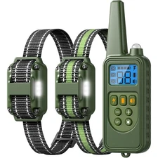 Dog Training Collar w/ Remote, 2600ft Range E-Collar 0-99 Levels Shock Trainer