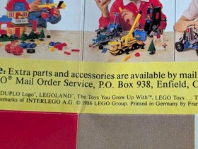 Vintage (1986) LEGO Product CASTLE Black Falcons Sets Pamphlet Poster - RARE