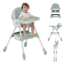 High Chairs for Babies and Toddlers, 4 in 1 Convertible Baby High Chair, Portabl