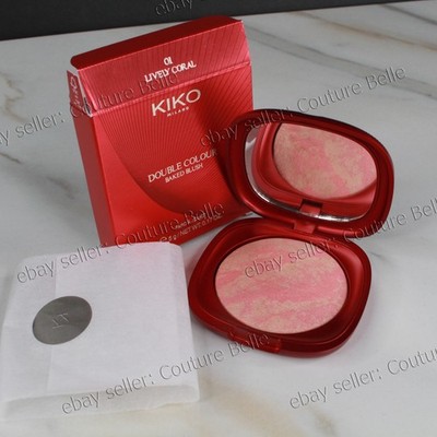 Italian K MILANO LE Double Colour Baked BLUSH 01 Lively Coral NEW IN BOX