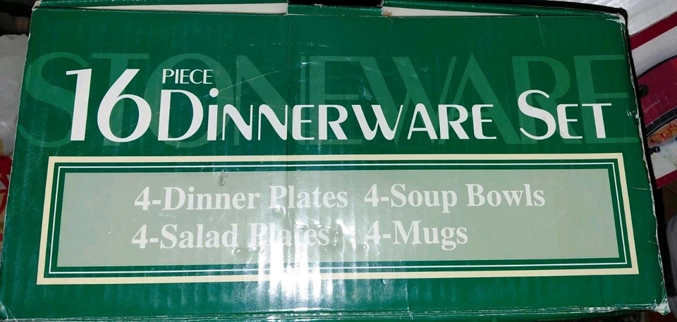 Juego de vajilla de Navidad de 12 piezas - diseño muñeco de nieve platos cuencos tazas gres nuevo en caja Foto 2 de 4