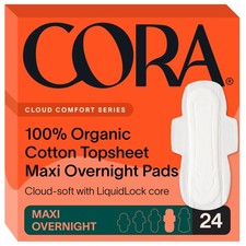 Cora Organic Cotton Maxi Pads 24 Count