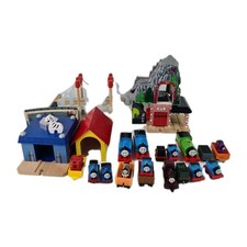    Lot PlasticTrains, Wooden Tracks, Building "Match Thomas  Friends, Brio" T97