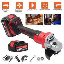 4‑1/2” Electric Brushless Cordless Angle Grinder With 1 Battery For Makita 21V