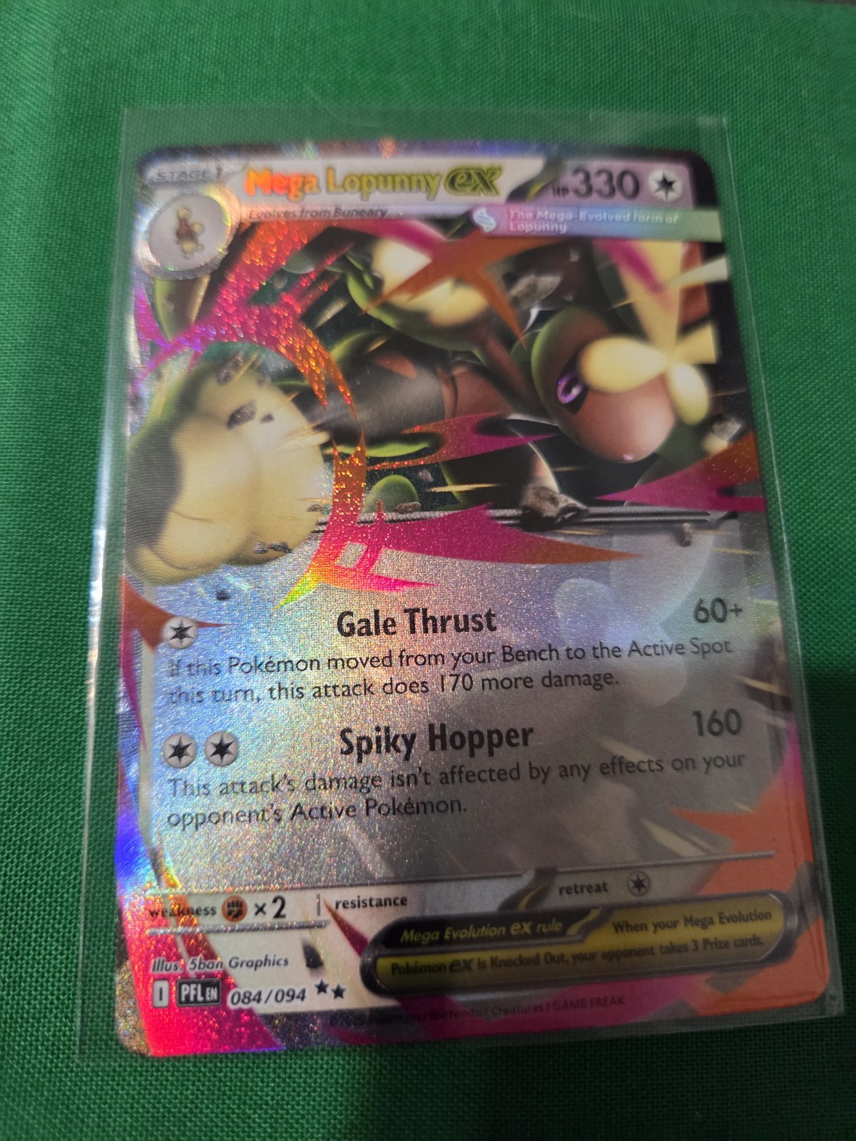 Mega Lopunny Ex 84/94 Phantasmal Flames Pokemon 