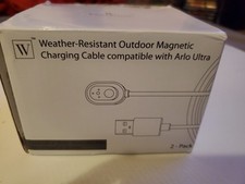 Wasserstein Weather Resistant Magnetic Charging Cable Compatible W/ Arlo Ultra