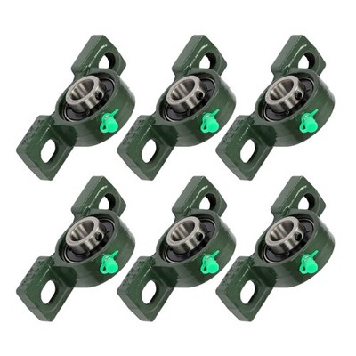 LABLT UCP204-12 Pillow Block Mounted Ball Bearing 6Pcs 3/4'' Bore Cast Iron Base