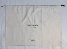 Kate Spade Satin Off White Drawstring Dust Bag 27x19 Oversized X-Large Storage