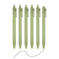 6Er Pack Retraktierbare Kugelschreiber 0,5Mm, Schwarze Tinte FüR BüRo, GrüN
