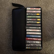 Vintage Case Logic 15 Cassette Tape Storage Carrying Case Black w 15 cassettes