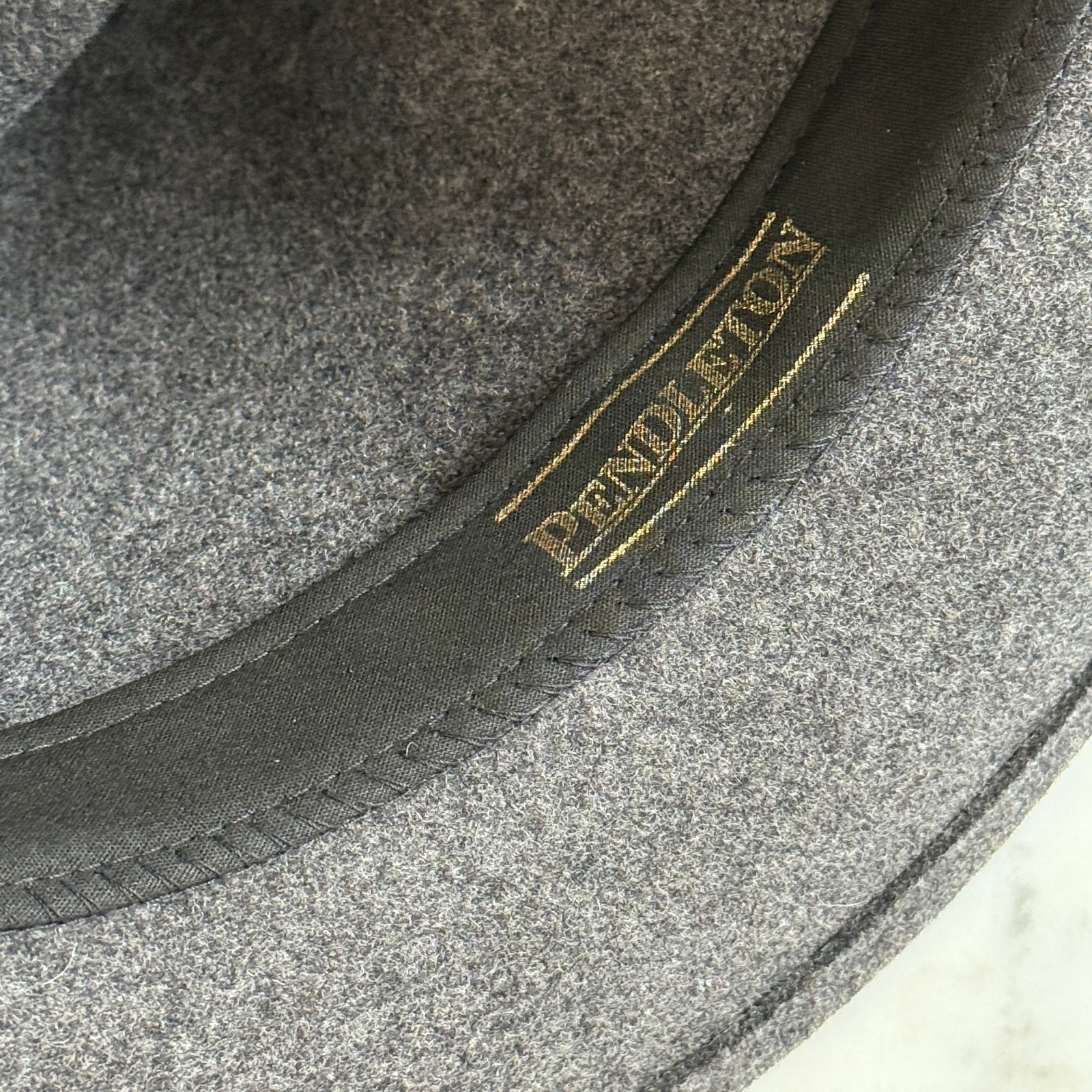 Pendleton 100% Virgin Wool Gray Outback Hat - Siz… - image 6