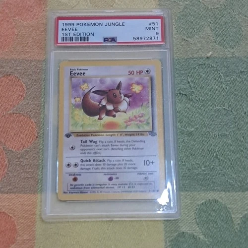 Pokémon 1999 Jungle Eevee 1st Edition PSA 9 Regular #51/64 English TCG Card