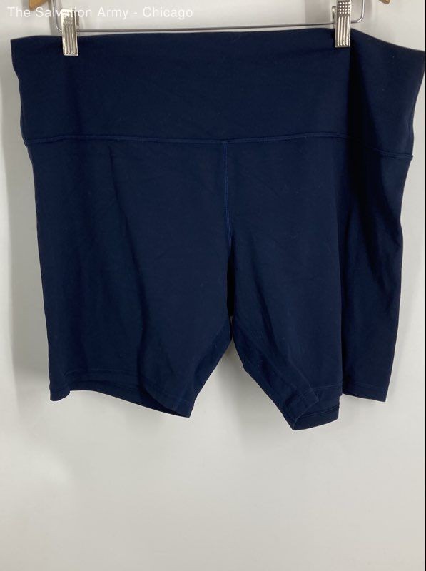 Lululemon Womens Navy Blue Elastic Waist Pull-On Athletic Shorts Size 18