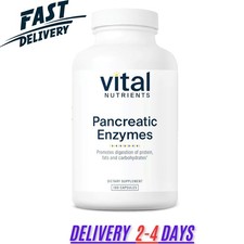 Vital Nutrients Pancreatic Enzymes Digestion Supplement 180 Cpsl, 09/26 EXP.