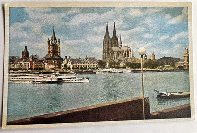 AK alte Postkarte Köln um 1930 Rheinansicht