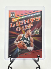 Giannis Antetokounmpo 2023-24 Donruss Optic Lights Out #8 Red #/99 BUCKS