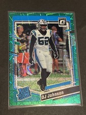 2023 Donruss Optic DJ Johnson Rated Rookie Green Velocity Prizm Panthers RC