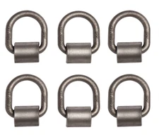 (6) 1/2" D Ring Weld-On Flatbed Truck Trailer Ratchet Strap Cargo Tie Down Ring