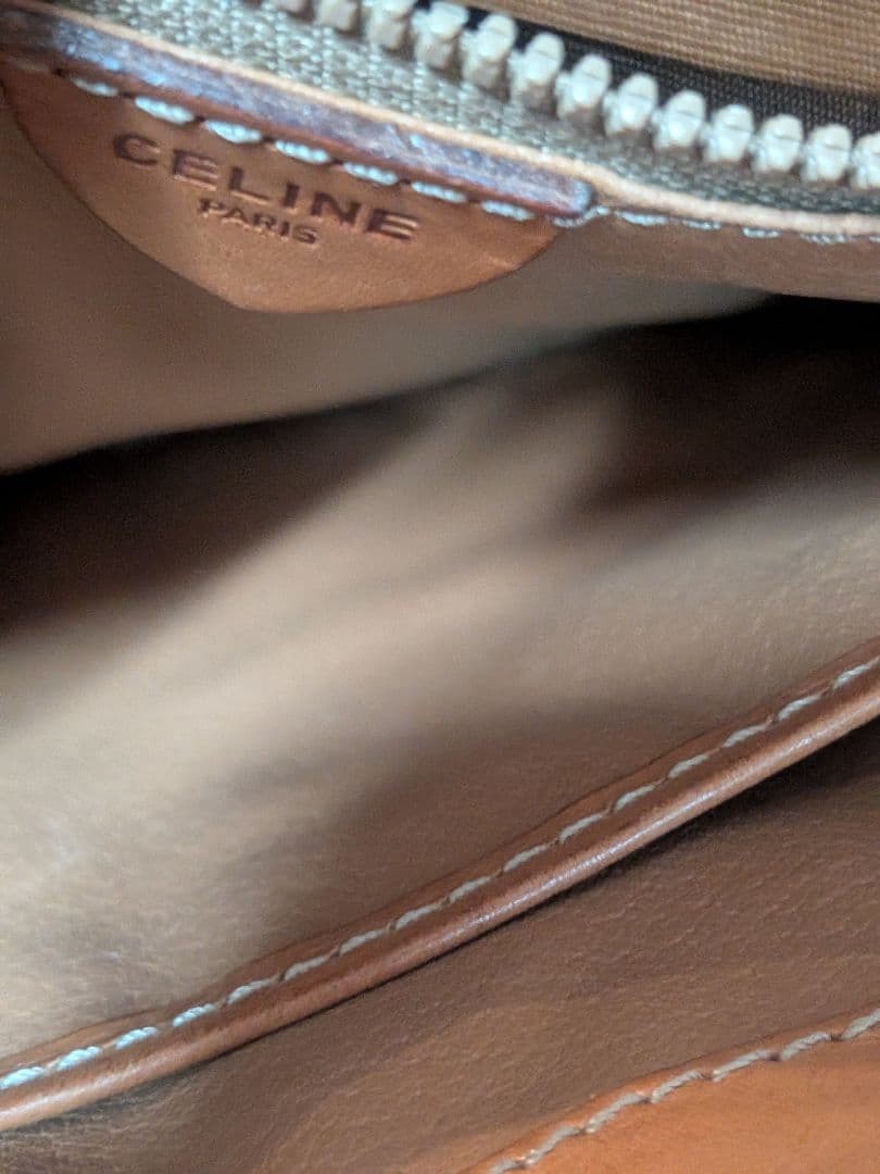 CELINE brown dot pattern tote bag - image 16