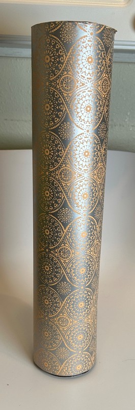 VTG Roll of Gift Wrapping Paper 18" St. Clair MFG. Corp Mandala Pattern 