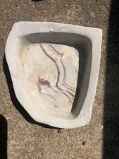 Stone Corner Dish Reptile Marbled Heavy Food Water Bowl