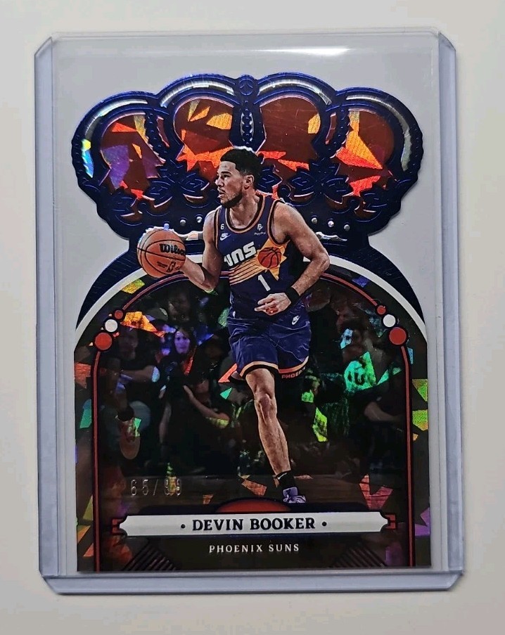Devin Booker 2022-23 Panini Crown Royale Crystal Blue #65/99 Phoenix Suns #61