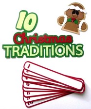 Premade Title  Pieces for Scrapbook Pages, Christmas Traditions, Personalize