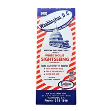 White House Sightseeing Washington DC Brochure 1963 American Sightseeing Tours