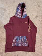 Hooey Veracruz Maroon with Aztec Pocket Hoodie Women's Size L Large Western