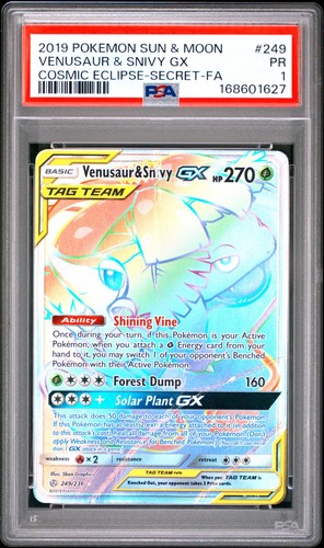 Venusaur & Snivy-GX graded PSA 1 for sale on eBay