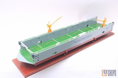 Wooden Floating Dock Ship Model 105cm - Shipyard Display Piece