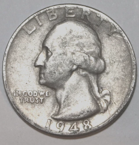 1948-D Washington Silver Quarter - Very Fine - #2153EA