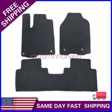 New For 2013-2018 Acura RDX Front & Rear Velour Floor Mats Carpet Black 3PCS